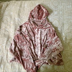 Velvet Drop Shoulder Hoodie